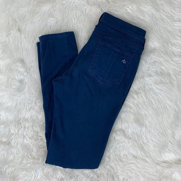 Rag & Bone Skinny Jeans Size 27 Blue 5-Pocket Zipper Button Closure - Picture 6 of 9
